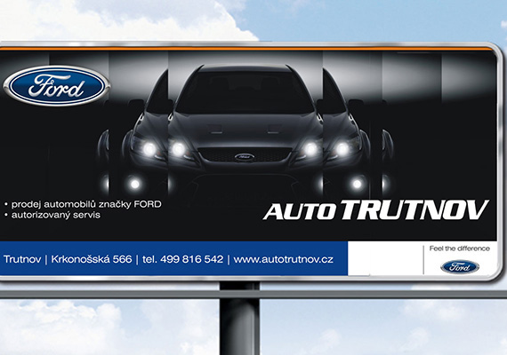 Grafické zpracování produktově neutrální reklamy na billboard pro společnost Auto Trutnov.